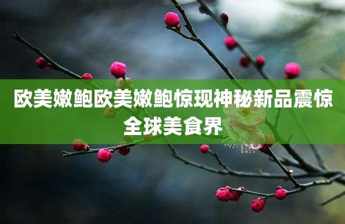 欧美嫩鲍欧美嫩鲍惊现神秘新品震惊全球美食界
