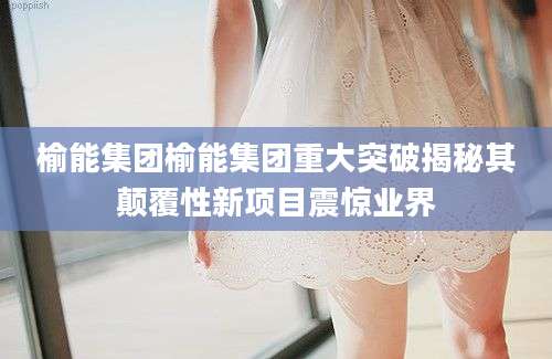 榆能集团榆能集团重大突破揭秘其颠覆性新项目震惊业界