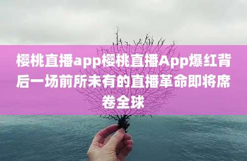 樱桃直播app樱桃直播App爆红背后一场前所未有的直播革命即将席卷全球