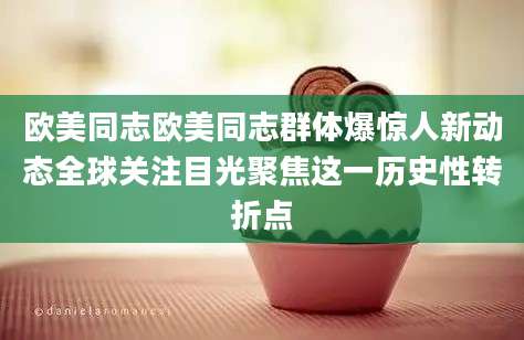 欧美同志欧美同志群体爆惊人新动态全球关注目光聚焦这一历史性转折点
