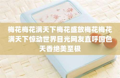 梅花梅花满天下梅花盛放梅花梅花满天下惊动世界目光网友直呼国色天香绝美至极
