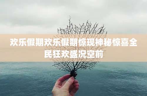 欢乐假期欢乐假期惊现神秘惊喜全民狂欢盛况空前