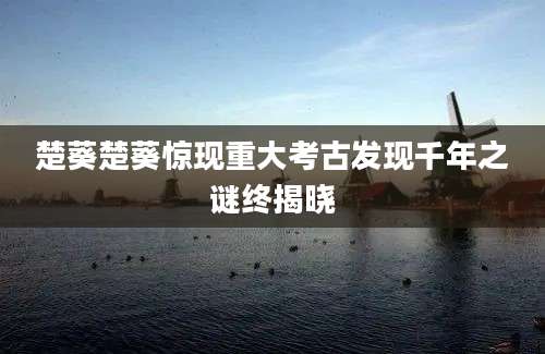 楚葵楚葵惊现重大考古发现千年之谜终揭晓