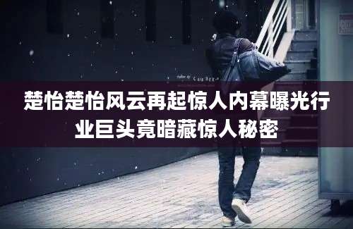 楚怡楚怡风云再起惊人内幕曝光行业巨头竟暗藏惊人秘密