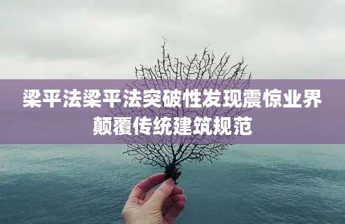 梁平法梁平法突破性发现震惊业界颠覆传统建筑规范