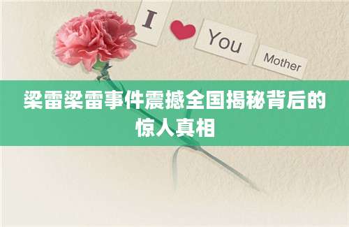 梁雷梁雷事件震撼全国揭秘背后的惊人真相