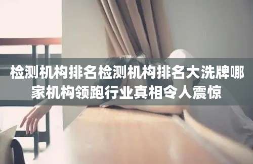 检测机构排名检测机构排名大洗牌哪家机构领跑行业真相令人震惊