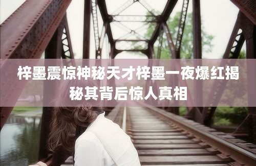 梓墨震惊神秘天才梓墨一夜爆红揭秘其背后惊人真相