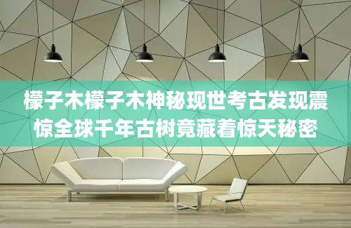 檬子木檬子木神秘现世考古发现震惊全球千年古树竟藏着惊天秘密