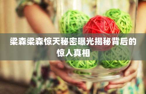 梁森梁森惊天秘密曝光揭秘背后的惊人真相