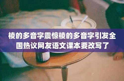 棱的多音字震惊棱的多音字引发全国热议网友语文课本要改写了