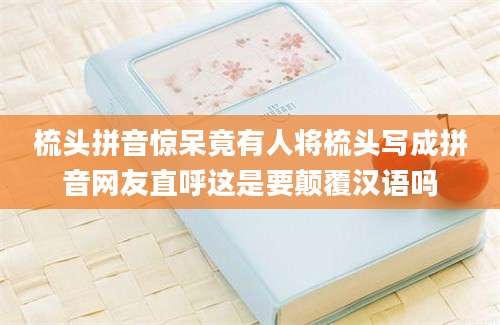 梳头拼音惊呆竟有人将梳头写成拼音网友直呼这是要颠覆汉语吗