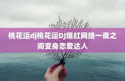 桃花运dj桃花运DJ爆红网络一夜之间变身恋爱达人