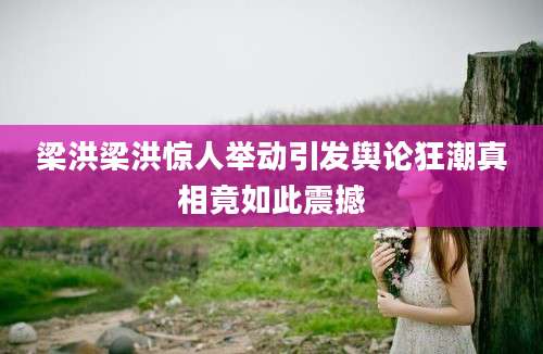 梁洪梁洪惊人举动引发舆论狂潮真相竟如此震撼