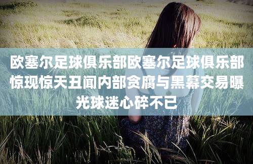 欧塞尔足球俱乐部欧塞尔足球俱乐部惊现惊天丑闻内部贪腐与黑幕交易曝光球迷心碎不已