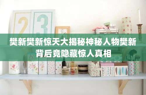 樊新樊新惊天大揭秘神秘人物樊新背后竟隐藏惊人真相