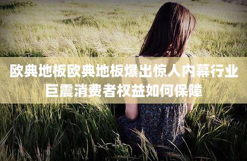 欧典地板欧典地板爆出惊人内幕行业巨震消费者权益如何保障
