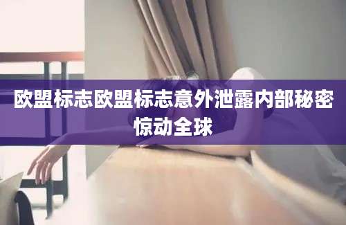 欧盟标志欧盟标志意外泄露内部秘密惊动全球