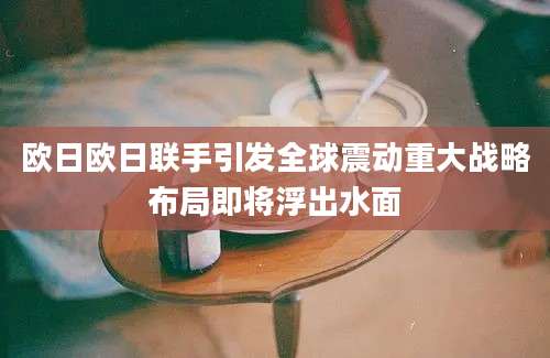 欧日欧日联手引发全球震动重大战略布局即将浮出水面