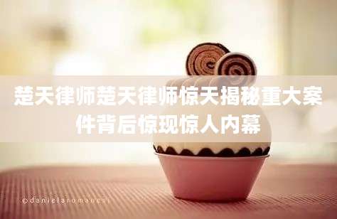 楚天律师楚天律师惊天揭秘重大案件背后惊现惊人内幕