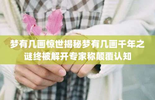 梦有几画惊世揭秘梦有几画千年之谜终被解开专家称颠覆认知