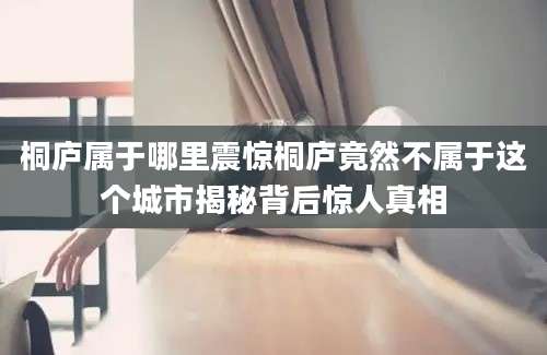 桐庐属于哪里震惊桐庐竟然不属于这个城市揭秘背后惊人真相