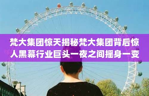 梵大集团惊天揭秘梵大集团背后惊人黑幕行业巨头一夜之间摇身一变