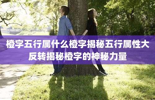 橙字五行属什么橙字揭秘五行属性大反转揭秘橙字的神秘力量