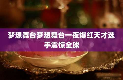 梦想舞台梦想舞台一夜爆红天才选手震惊全球