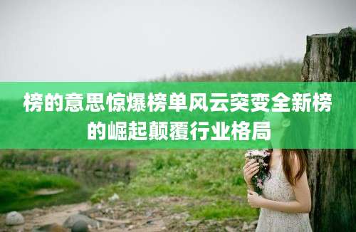 榜的意思惊爆榜单风云突变全新榜的崛起颠覆行业格局