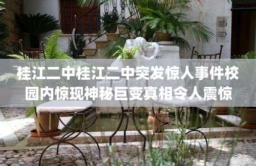 桂江二中桂江二中突发惊人事件校园内惊现神秘巨变真相令人震惊