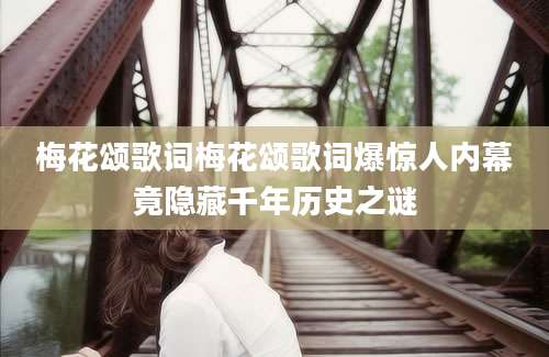 梅花颂歌词梅花颂歌词爆惊人内幕竟隐藏千年历史之谜