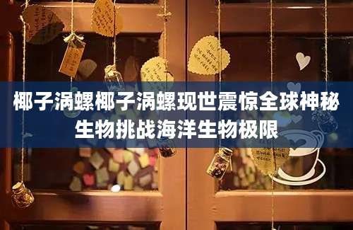 椰子涡螺椰子涡螺现世震惊全球神秘生物挑战海洋生物极限