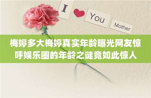 梅婷多大梅婷真实年龄曝光网友惊呼娱乐圈的年龄之谜竟如此惊人