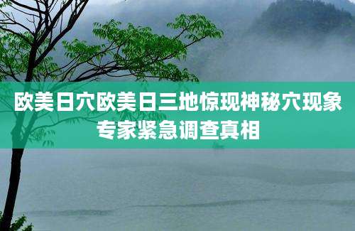 欧美日穴欧美日三地惊现神秘穴现象专家紧急调查真相