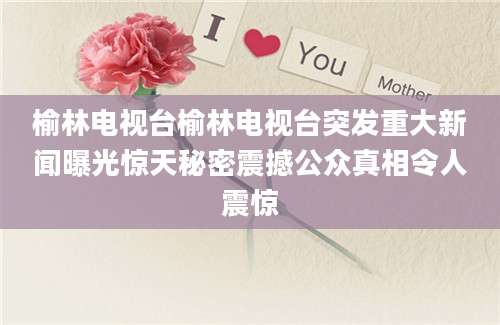 榆林电视台榆林电视台突发重大新闻曝光惊天秘密震撼公众真相令人震惊