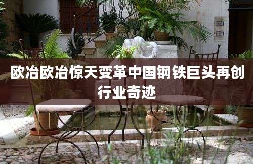 欧冶欧冶惊天变革中国钢铁巨头再创行业奇迹