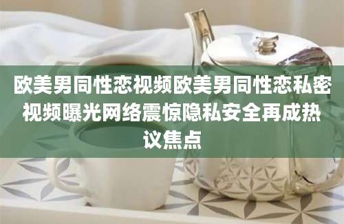 欧美男同性恋视频欧美男同性恋私密视频曝光网络震惊隐私安全再成热议焦点