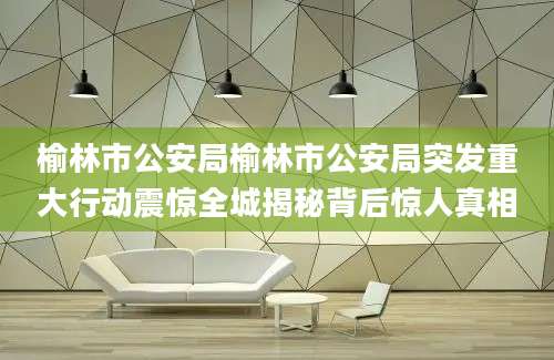 榆林市公安局榆林市公安局突发重大行动震惊全城揭秘背后惊人真相
