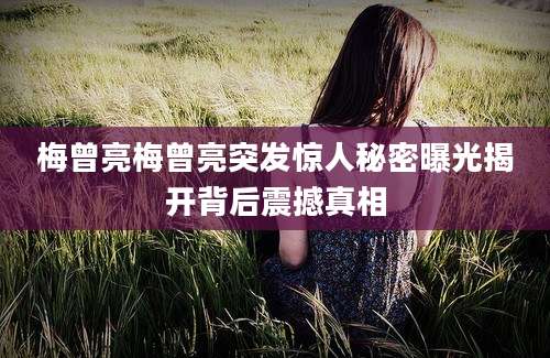 梅曾亮梅曾亮突发惊人秘密曝光揭开背后震撼真相