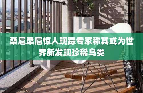 桑扈桑扈惊人现踪专家称其或为世界新发现珍稀鸟类