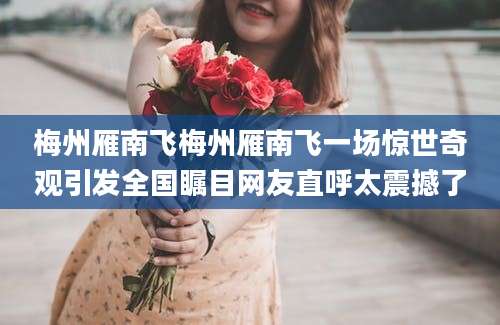 梅州雁南飞梅州雁南飞一场惊世奇观引发全国瞩目网友直呼太震撼了