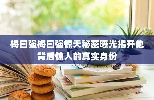 梅曰强梅曰强惊天秘密曝光揭开他背后惊人的真实身份