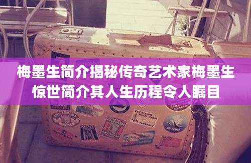 梅墨生简介揭秘传奇艺术家梅墨生惊世简介其人生历程令人瞩目