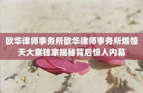 欧华律师事务所欧华律师事务所爆惊天大案独家揭秘背后惊人内幕