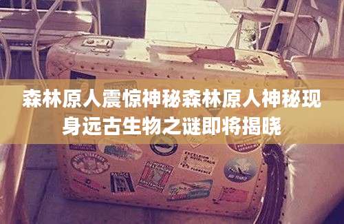森林原人震惊神秘森林原人神秘现身远古生物之谜即将揭晓