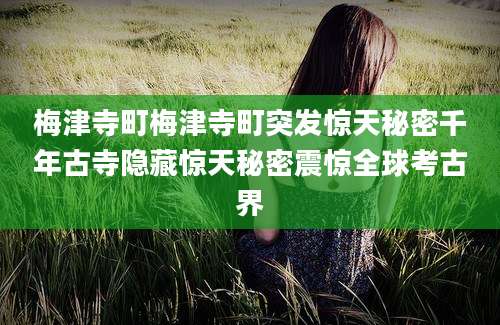 梅津寺町梅津寺町突发惊天秘密千年古寺隐藏惊天秘密震惊全球考古界