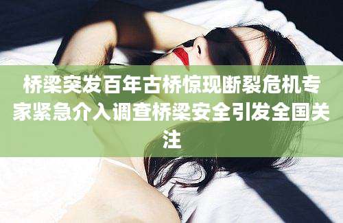 桥梁突发百年古桥惊现断裂危机专家紧急介入调查桥梁安全引发全国关注