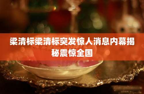 梁清标梁清标突发惊人消息内幕揭秘震惊全国