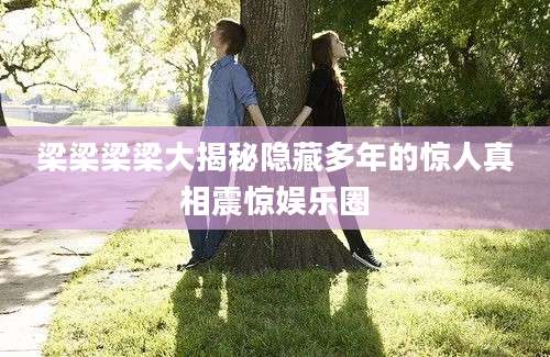 梁梁梁梁大揭秘隐藏多年的惊人真相震惊娱乐圈